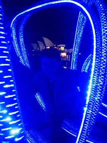 vivid sydney blue light tunnel